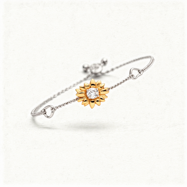 Bracelet argent selling tournesol