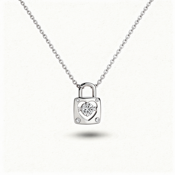 Collier argent cadenas vvs1 moissanite