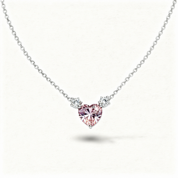 Collier définition rond petit coeur