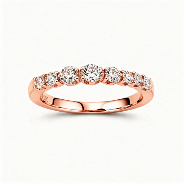 Bague argent 925 large luxe diamant émeraude/rose
