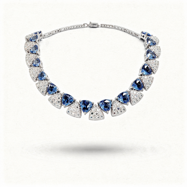 Parure unique tshshiny bleu tanzanite
