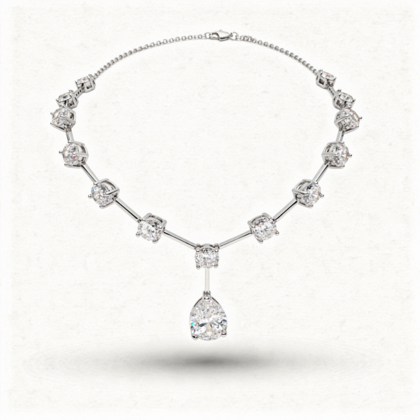 Parure design clair zirconium