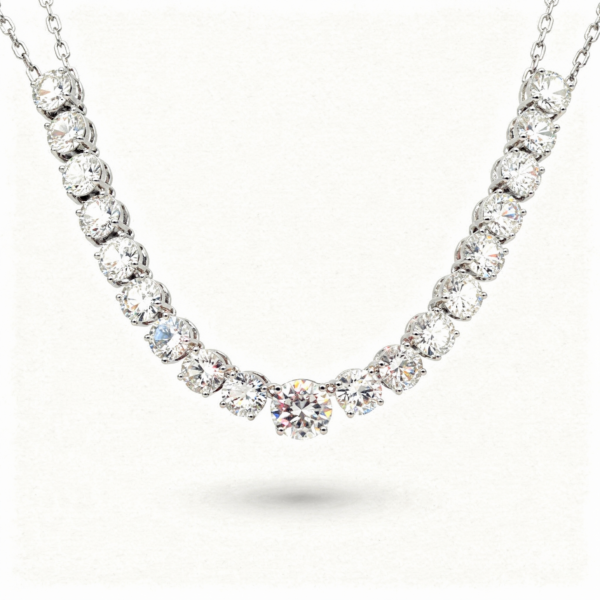 Parure argent super glittering rond zirconium