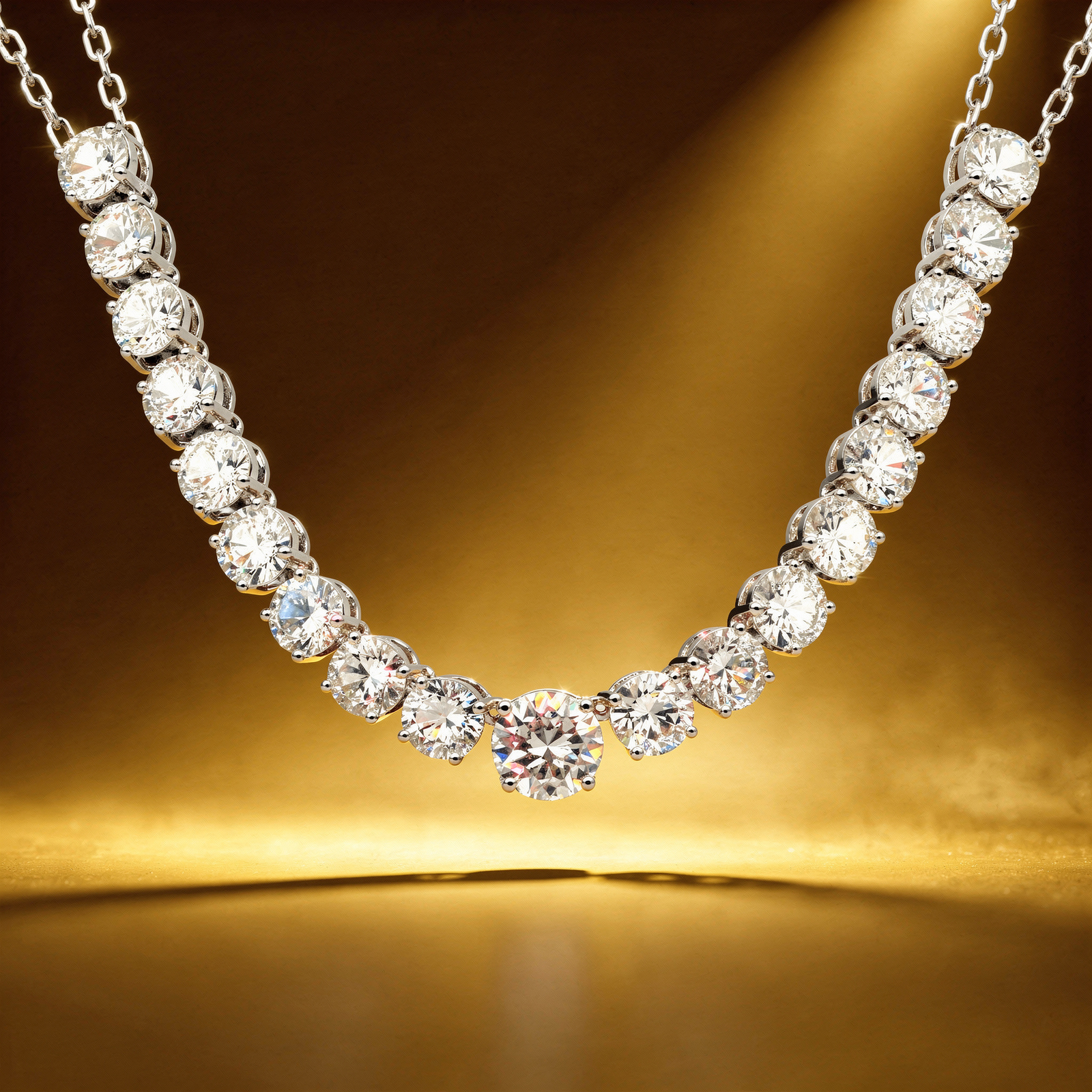 Parure argent super glittering rond zirconium