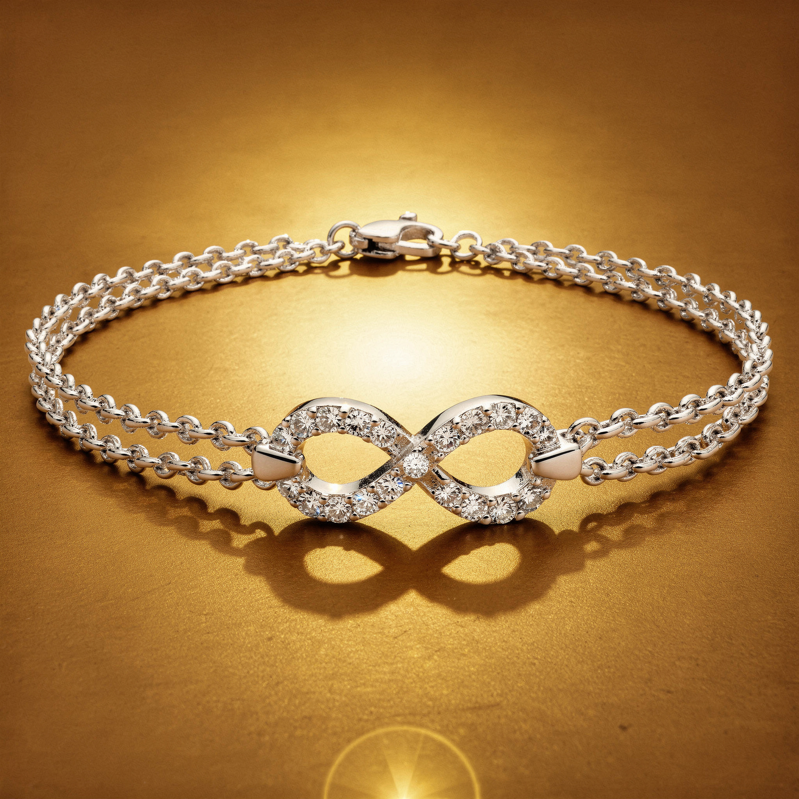 Bracelet argent design huit