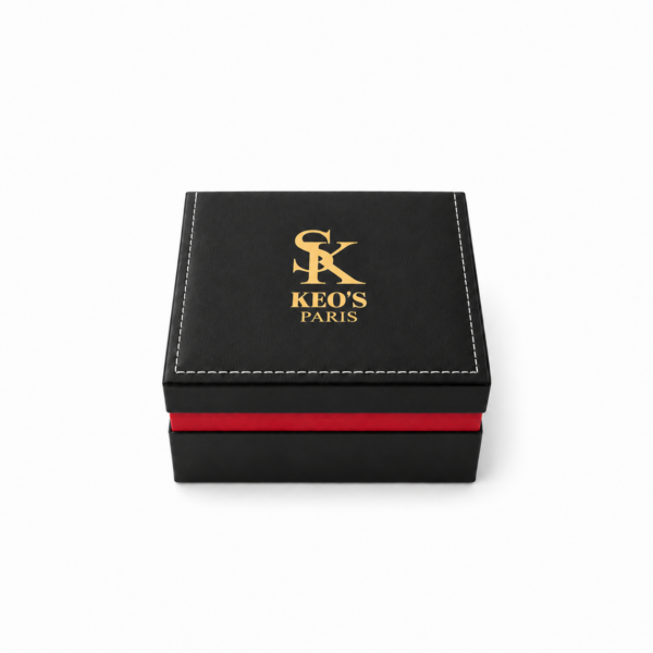 Boîte à montre noire et rouge